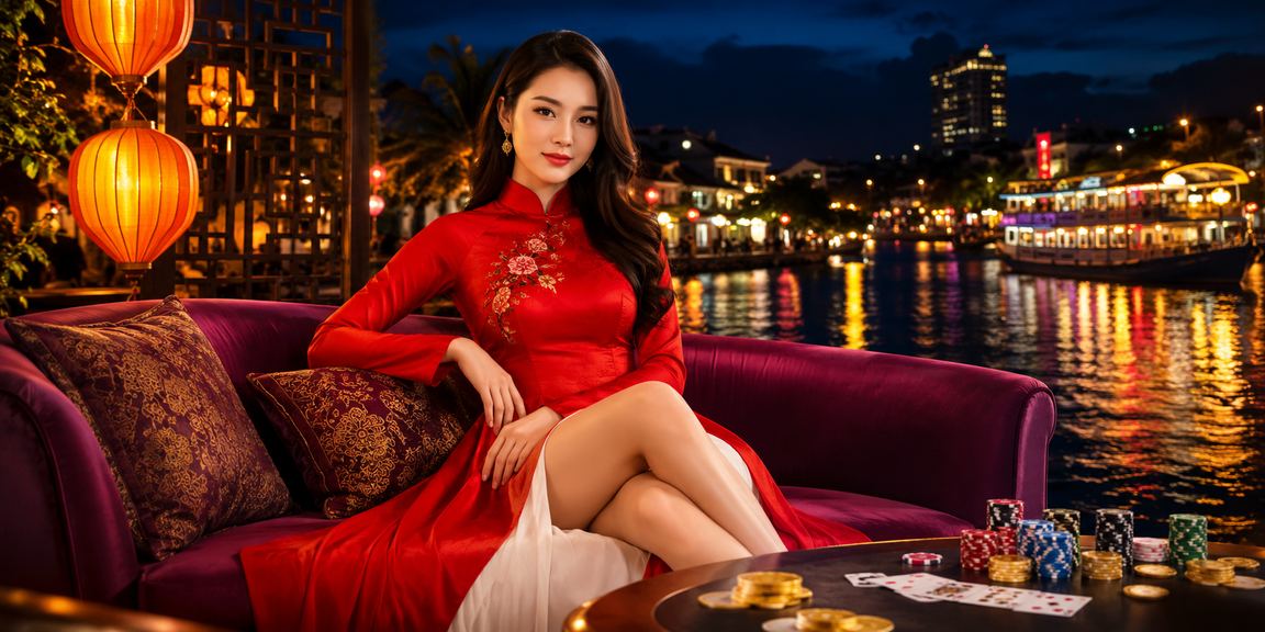Người chơi thẻ bài tại Sài Gòn với trang phục áo dài truyền thống